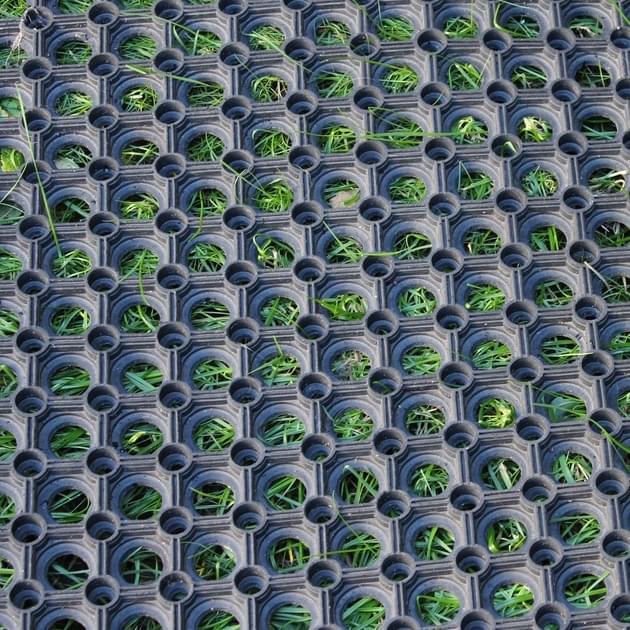View from above of the grass protection Mats